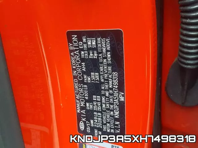 KNDJP3A5XH7498318 фото 2