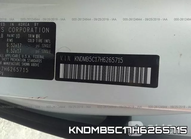 KNDMB5C17H6265715 фото 10