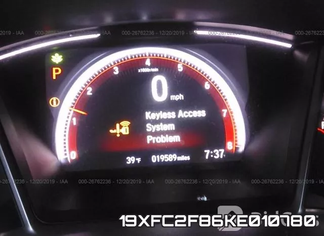 19XFC2F86KE010780 фото 8
