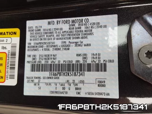 1FA6P8TH2K5187341 фото 2