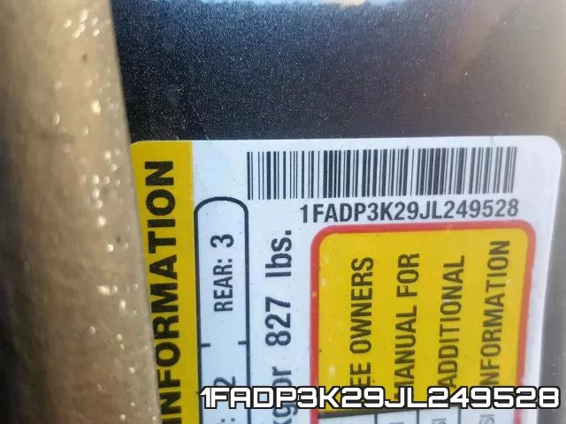 1FADP3K29JL249528 фото 2
