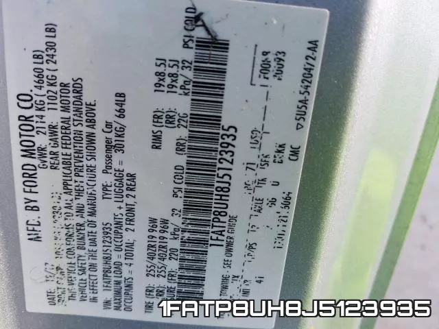 1FATP8UH8J5123935 фото 2
