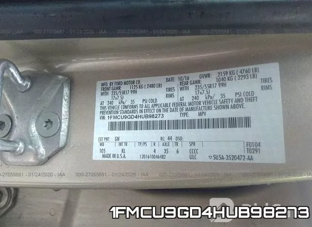 1FMCU9GD4HUB98273 фото 10