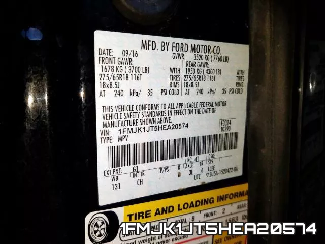 1FMJK1JT5HEA20574 фото 2
