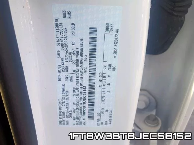 1FT8W3BT8JEC58152 фото 2