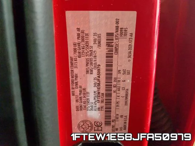 1FTEW1E58JFA50979 фото 2