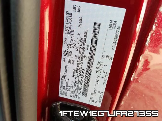 1FTEW1EG7JFA27355 фото 2