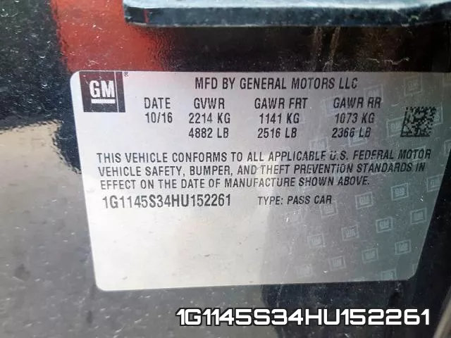 1G1145S34HU152261 фото 2