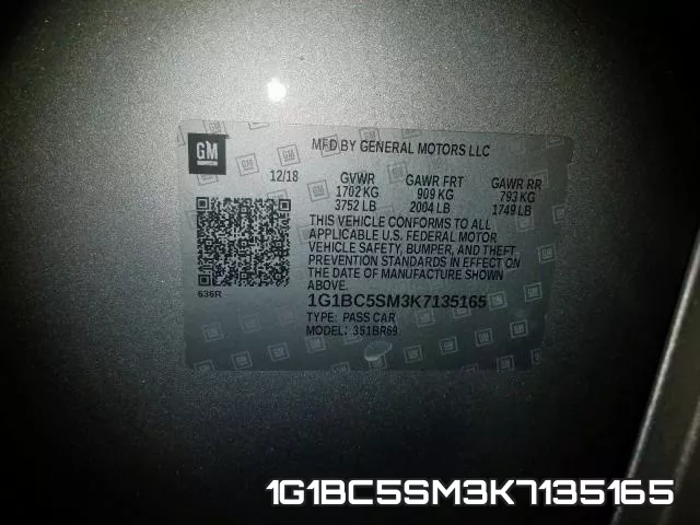 1G1BC5SM3K7135165 фото 2