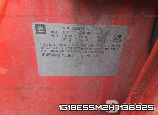 1G1BE5SM2H7136925 фото 10
