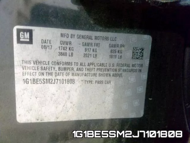 1G1BE5SM2J7101808 фото 2