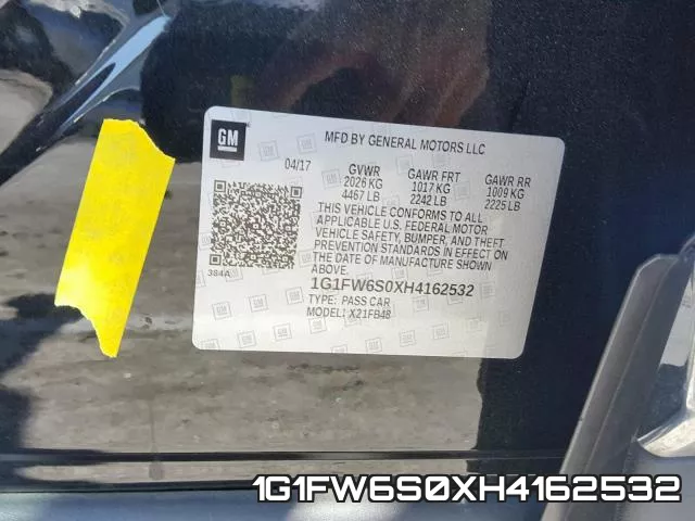 1G1FW6S0XH4162532 фото 2