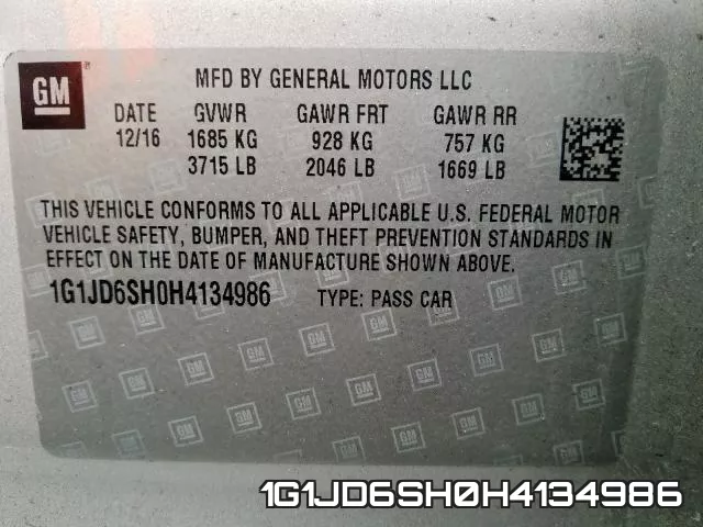 1G1JD6SH0H4134986 фото 2