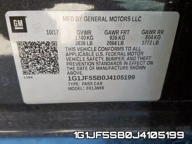 1G1JF5SB0J4105199 фото 2