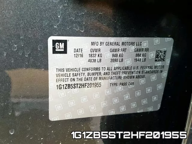 1G1ZB5ST2HF201955 фото 2