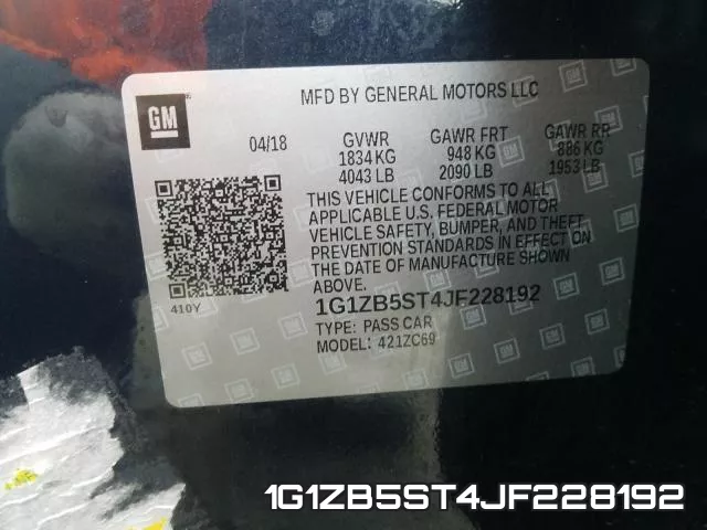 1G1ZB5ST4JF228192 фото 2