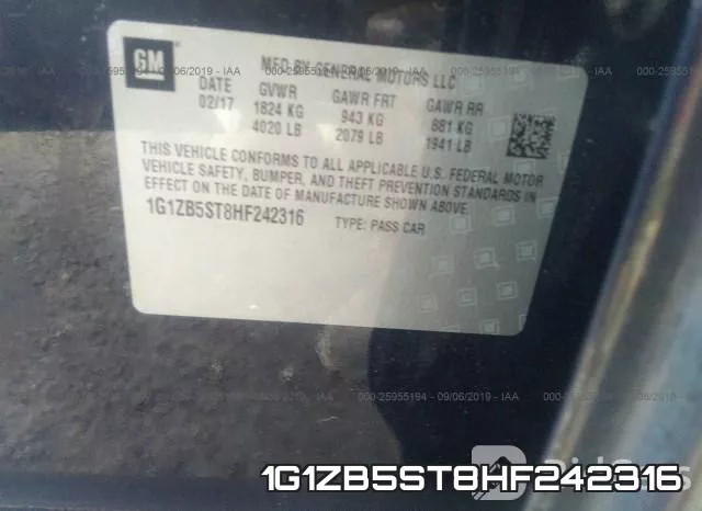 1G1ZB5ST8HF242316 фото 10