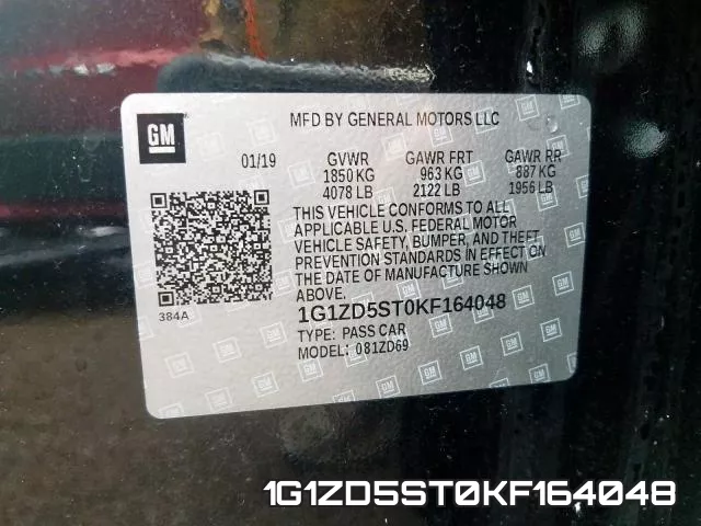 1G1ZD5ST0KF164048 фото 2