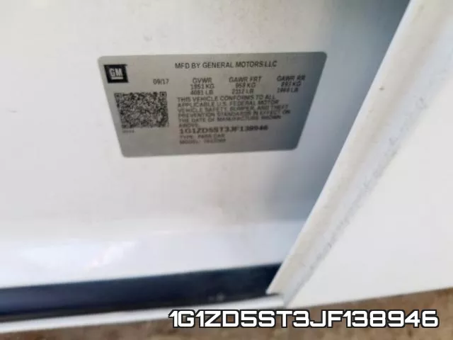1G1ZD5ST3JF138946 фото 2