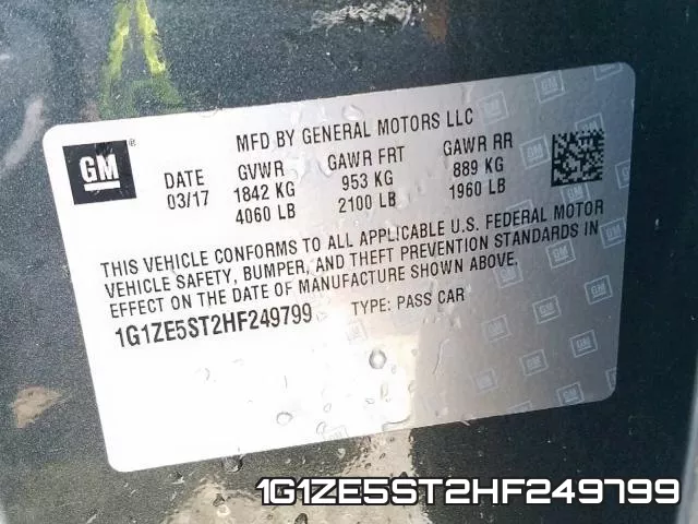 1G1ZE5ST2HF249799 фото 2