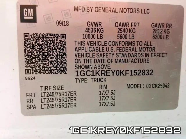 1GC1KREY0KF152832 фото 2