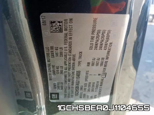 1GCHSBEA0J1104655 фото 2