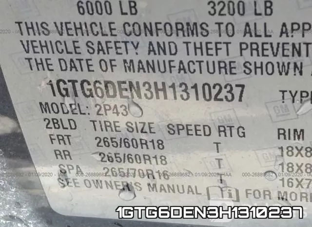 1GTG6DEN3H1310237 фото 10