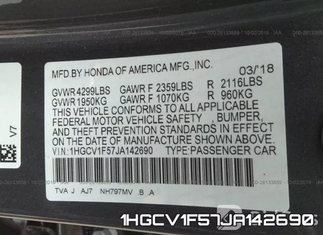 1HGCV1F57JA142690 фото 10