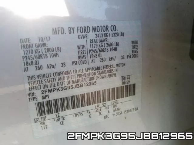 2FMPK3G95JBB12965 фото 2