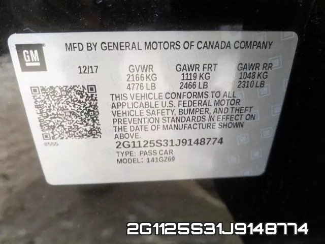 2G1125S31J9148774 фото 2