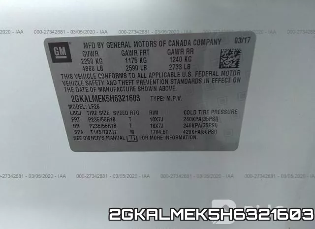 2GKALMEK5H6321603 фото 10