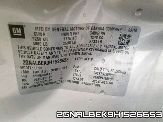 2GNALBEK9H1526653 фото 2