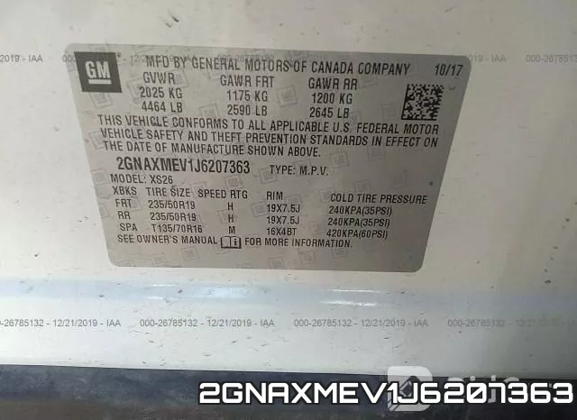 2GNAXMEV1J6207363 фото 10