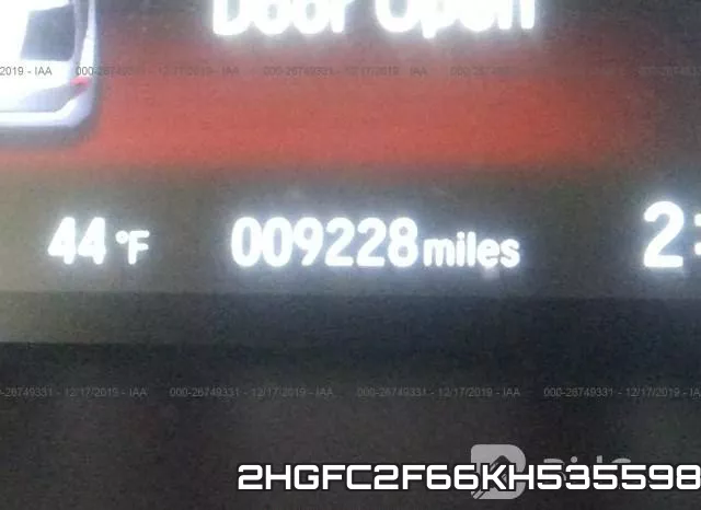 2HGFC2F66KH535598 фото 8