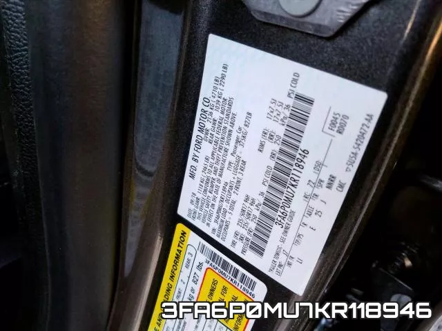 3FA6P0MU7KR118946 фото 2