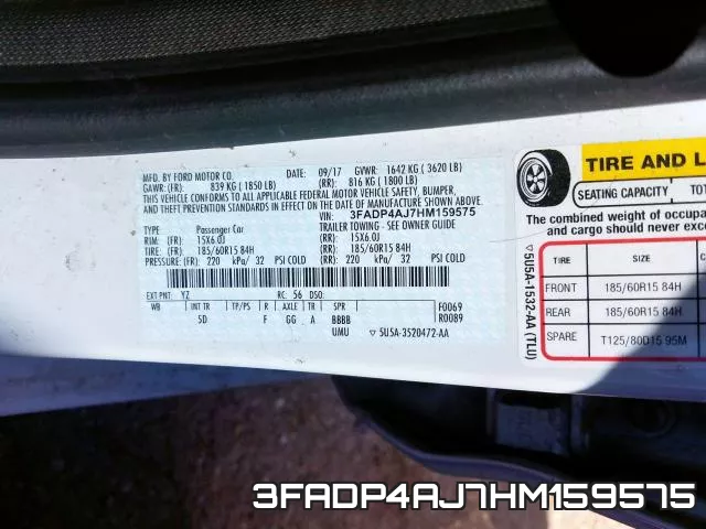 3FADP4AJ7HM159575 фото 2