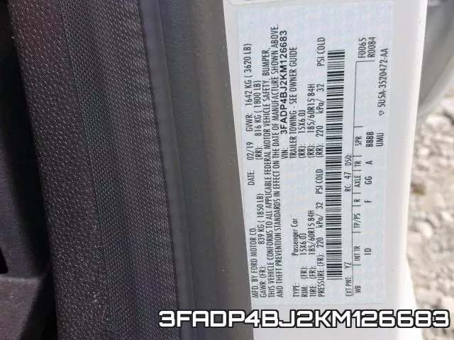 3FADP4BJ2KM126683 фото 2