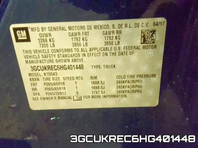 3GCUKREC6HG401448 фото 2