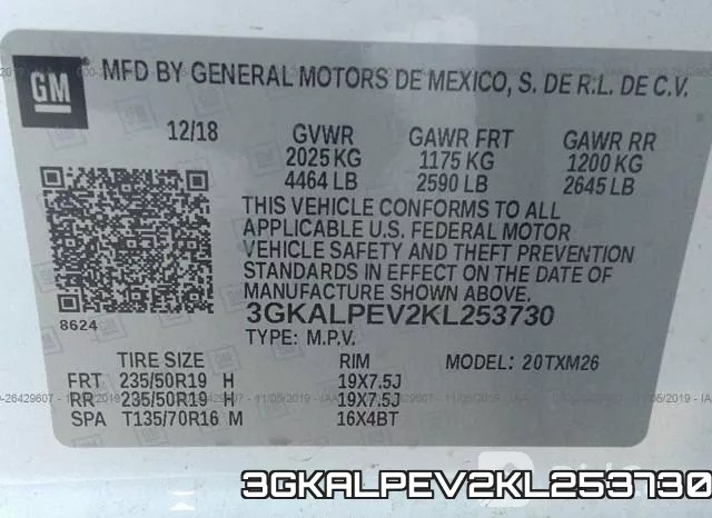3GKALPEV2KL253730 фото 10