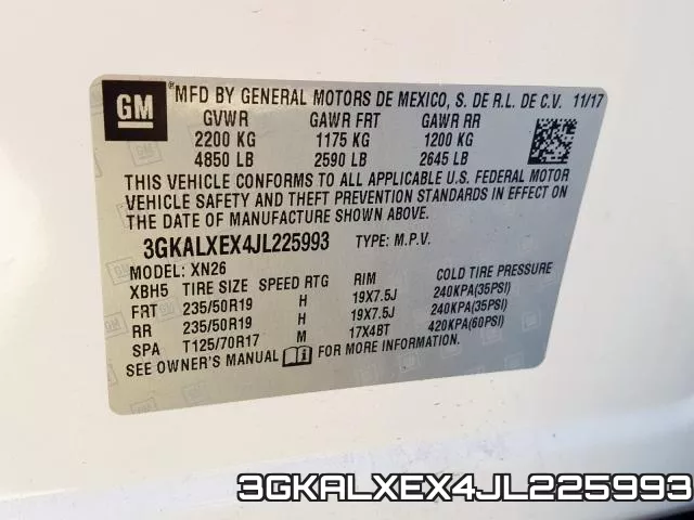 3GKALXEX4JL225993 фото 2