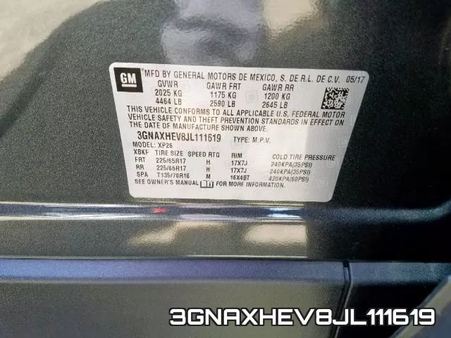 3GNAXHEV8JL111619 фото 2