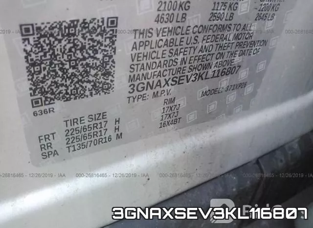 3GNAXSEV3KL116807 фото 10