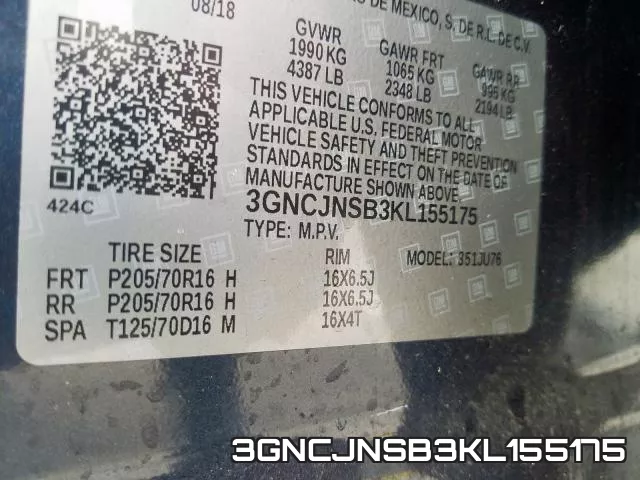 3GNCJNSB3KL155175 фото 2