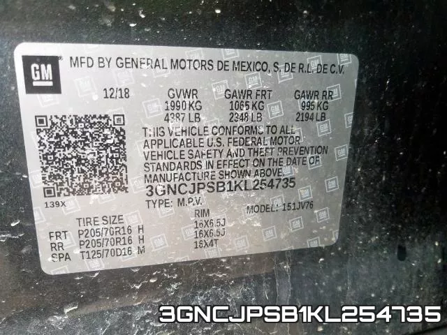 3GNCJPSB1KL254735 фото 2