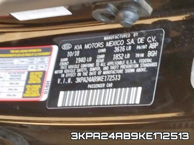 3KPA24AB9KE172513 фото 2