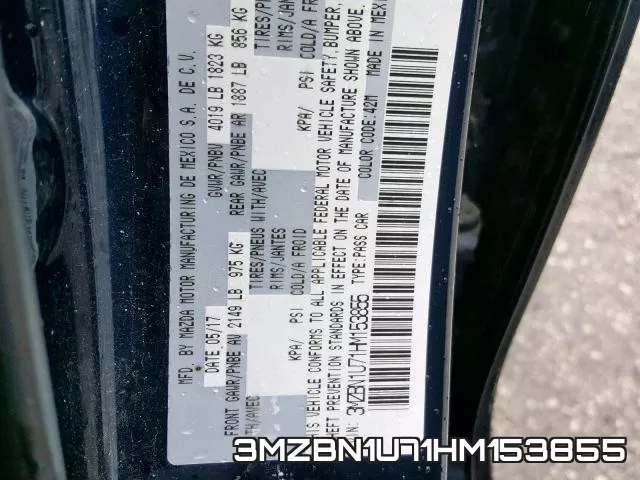 3MZBN1U71HM153855 фото 2