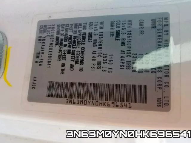 3N63M0YN0HK696541 фото 2