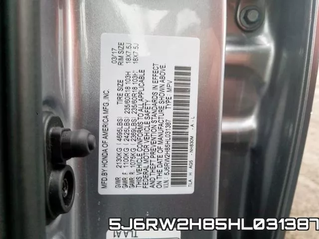 5J6RW2H85HL031387 фото 2