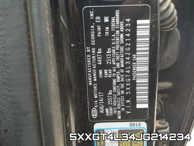 5XXGT4L34JG214234 фото 2