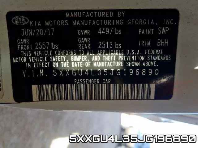 5XXGU4L35JG196890 фото 2